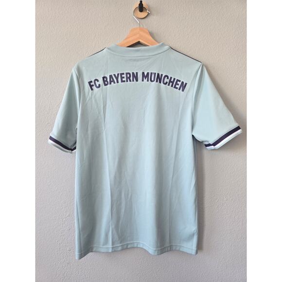 Adidas Bayern Munich Away Jersey 2018/19 Youth XL Light Green Soccer Shirt - Picture 3 of 9